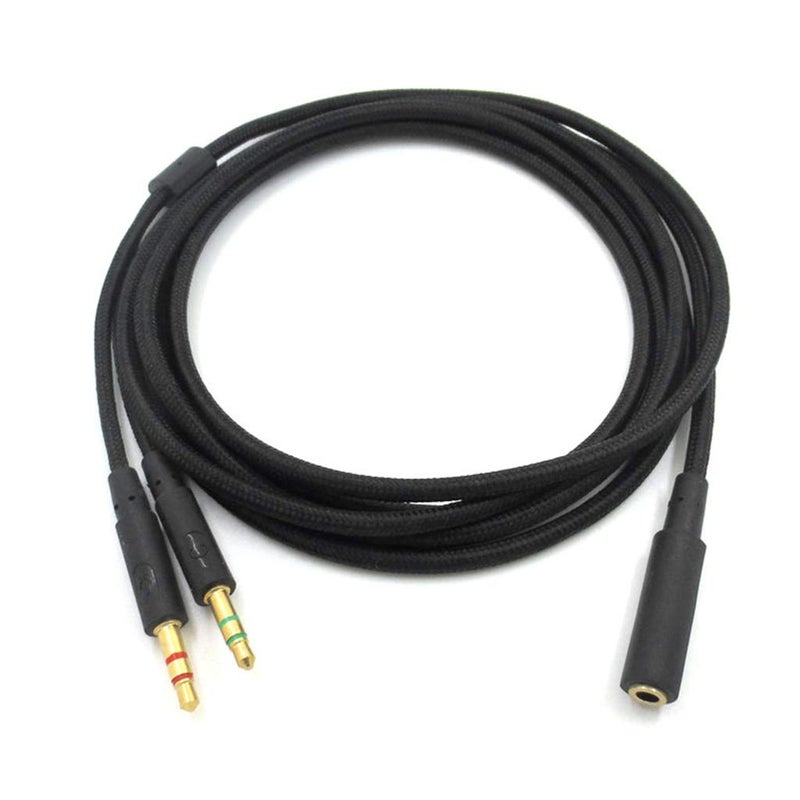 HyperX Cloud II Alpha Flight Core 3.5mm 2 في 1 سماعة الألعاب كابل تمديد الصوت 200 سم - Image 5